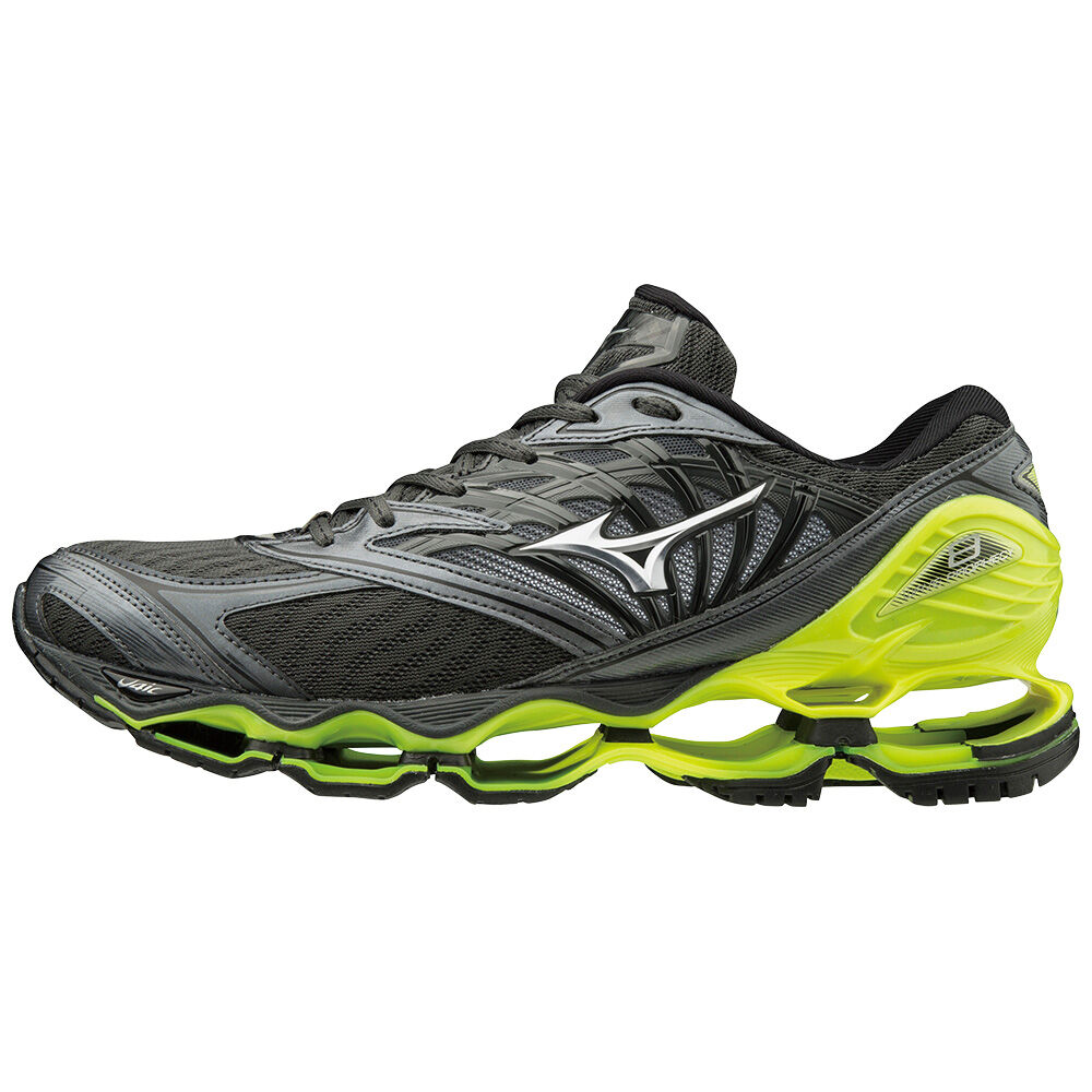 Mizuno WAVE PROPHECY 8 - Erkek Koşu Ayakkabısı - Gri/Gümüş/Sarı Türkiye (JOUVQE-415)